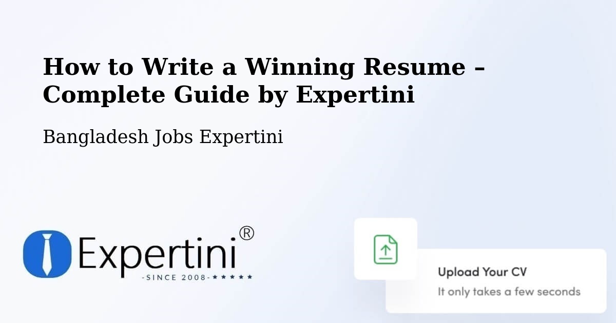 Resume Writing Guide for Job Seekers – Joypurhat - Joypurhat, Bangladesh Jobs Expertini